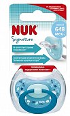 NUK (НУК) соска-пустышка силиконовая ортодонтическая Signature 6-18 месяцев + контейнер Листочки, MAPA GmbH