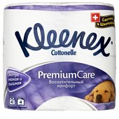 Клинекс (Kleenex) Клин кеа туалетная бумага Премиум Кеа 4-слойная, рулон 4шт, Кимберли Кларк